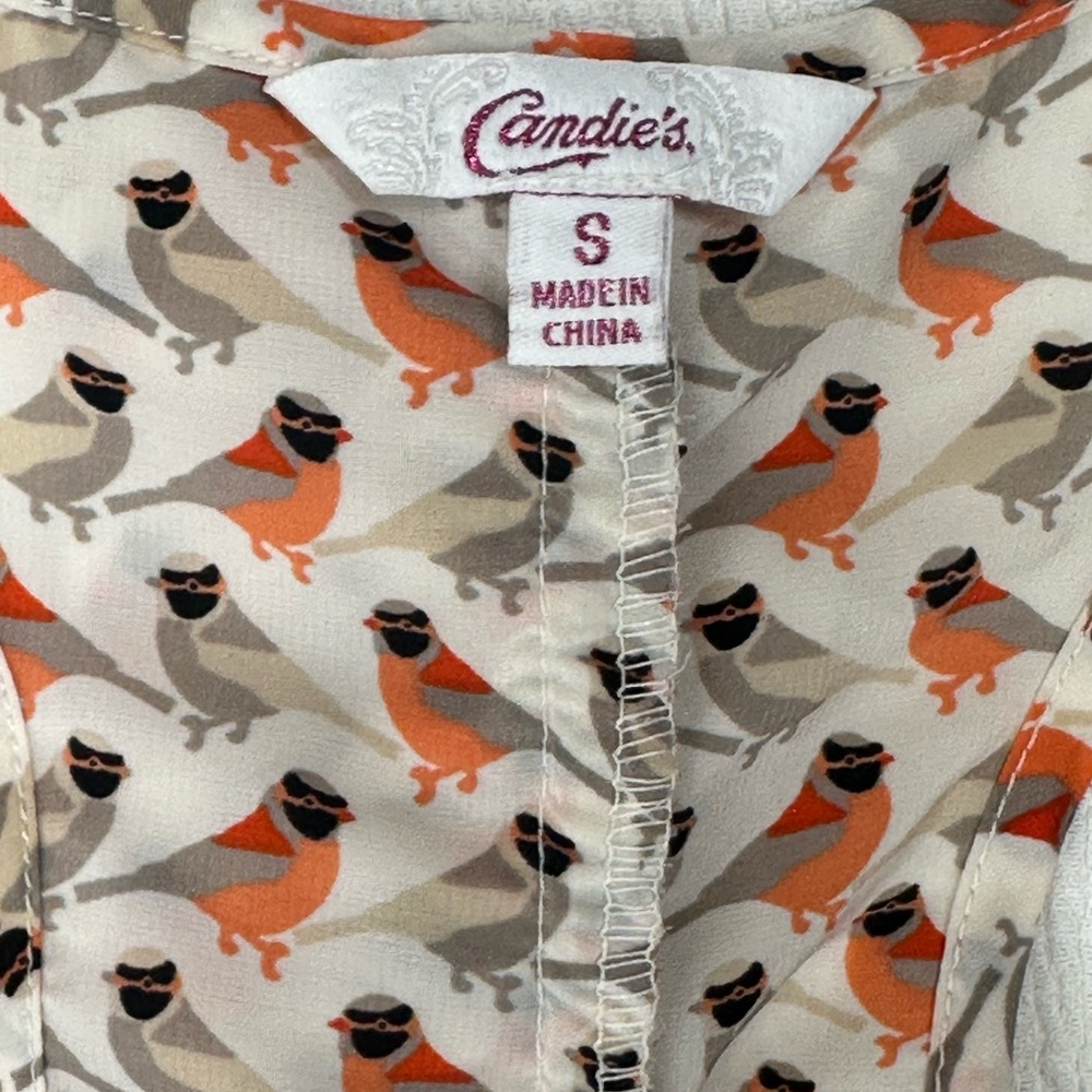 ☺️Sweet Chickadee Print Racerback Tank w/ Ruffles ✨ - Picture 2 of 8